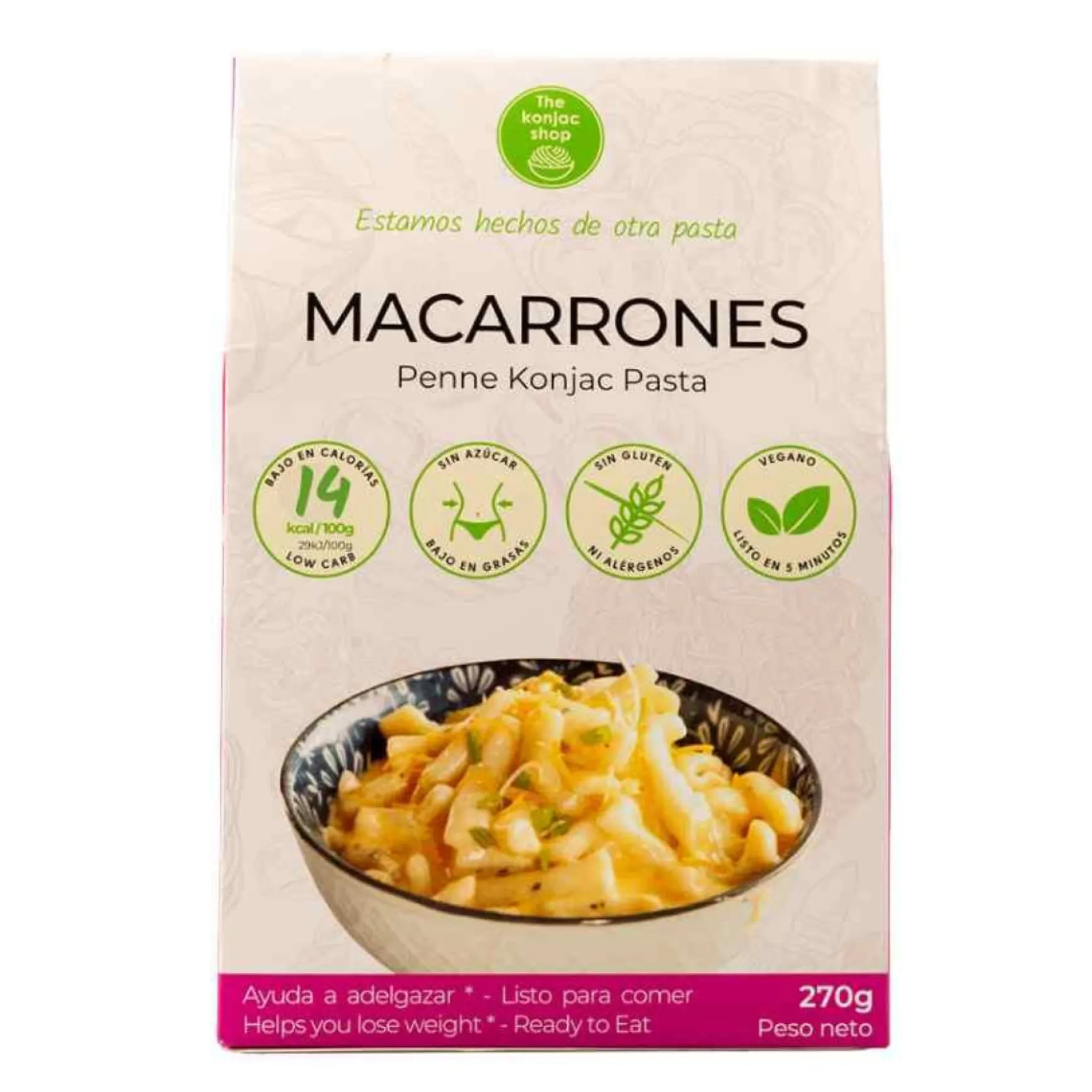 Macarrones konjac The Konjac Shop 270g