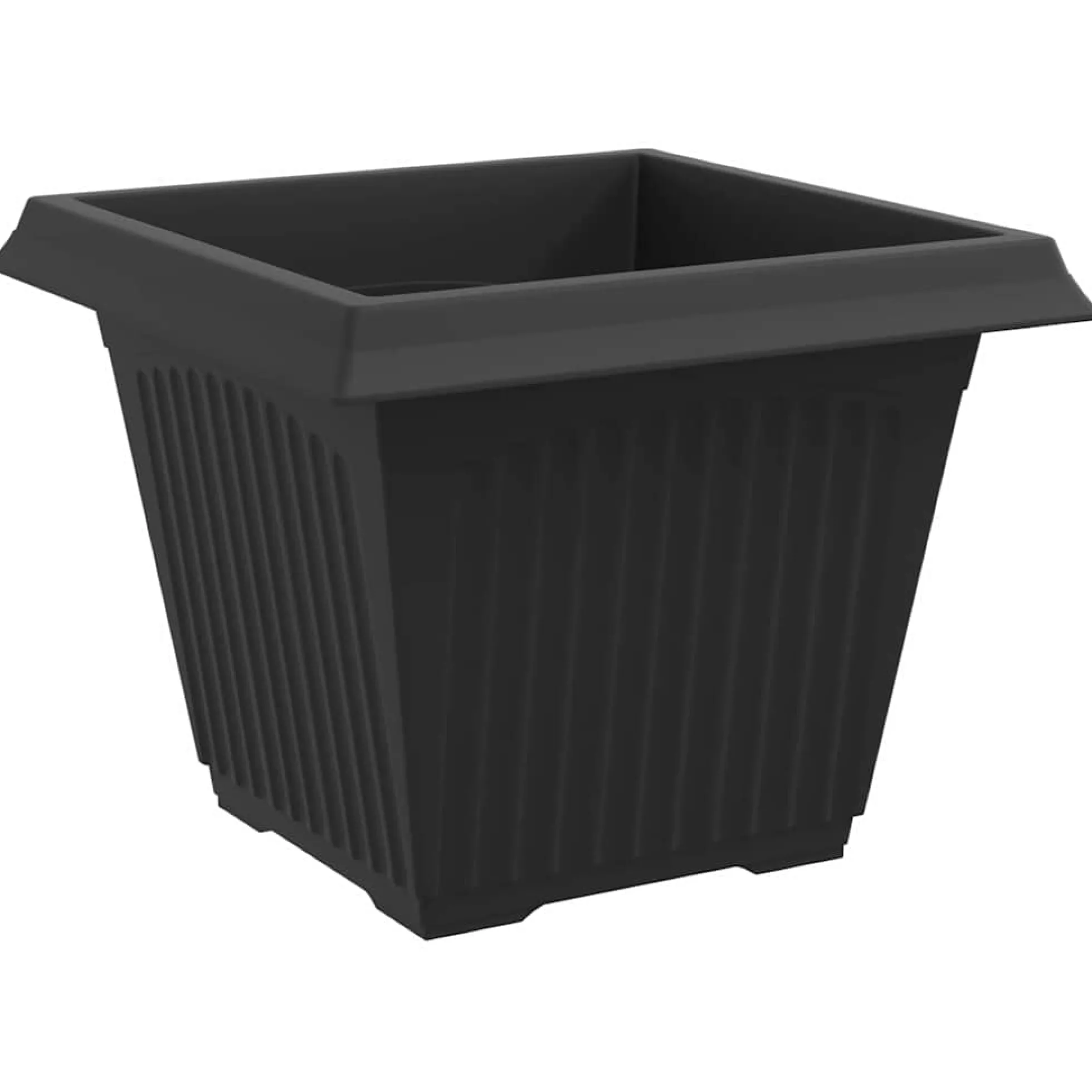 Macetas 6 Uds. Negro Plástico