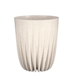 Macetero Plástico Reciclado Blanco 25cm
