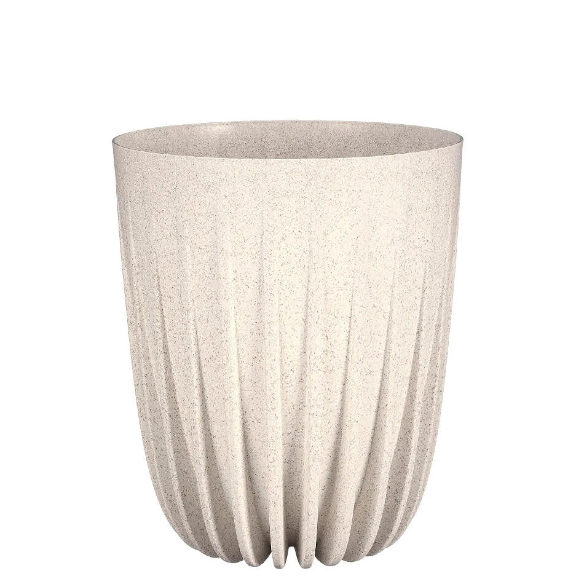 Macetero Plástico Reciclado Blanco 25cm