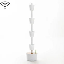 Macetero Vertical Citysens Con Riego Inteligente De 4 Macetas – Blanco, Polipropileno 100% Reciclado