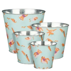 Macetero Zinc Azul Piscina 18cm