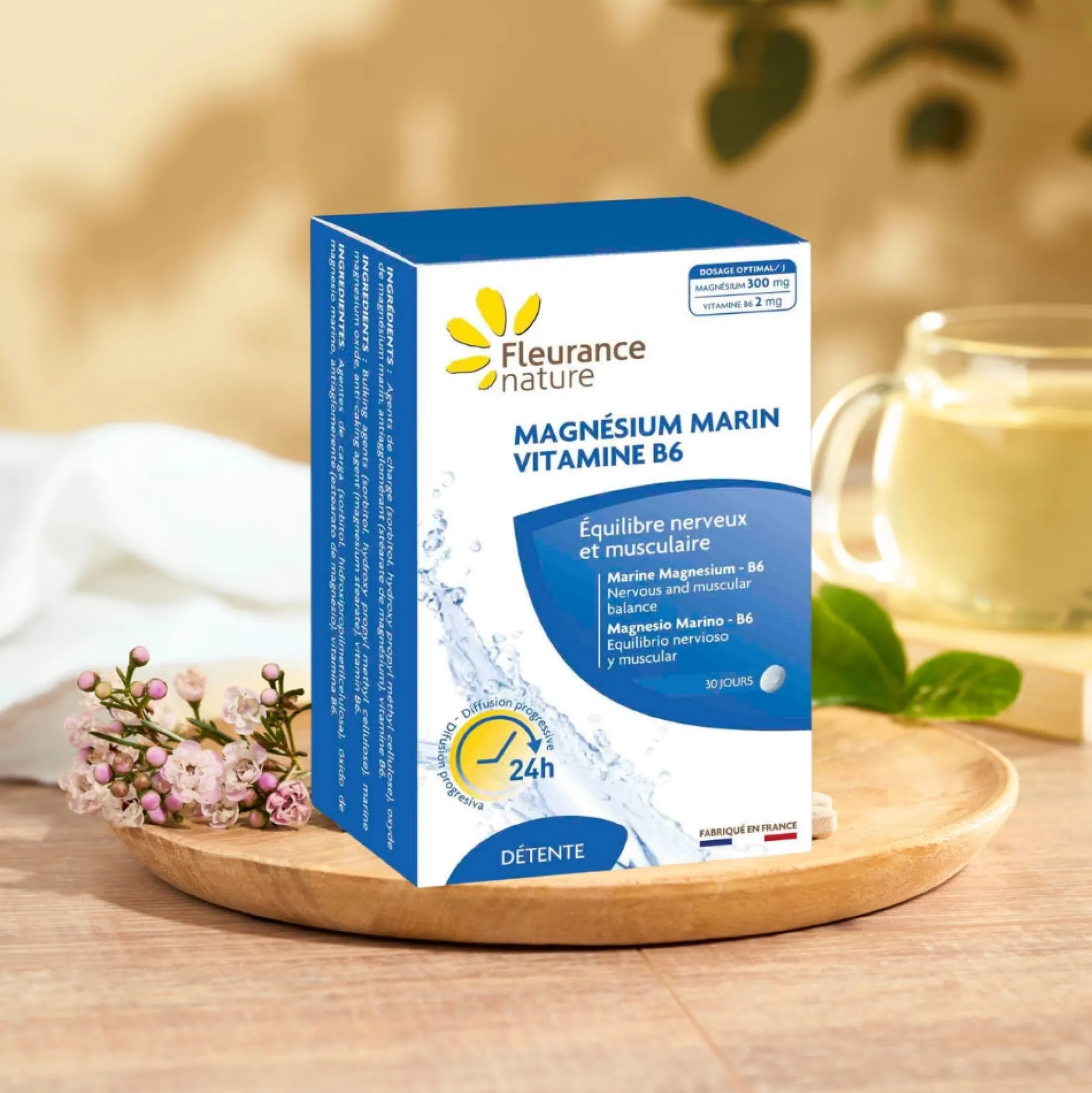 Magnesio Marino - B6 Fleurance Nature 60 Comprimidos