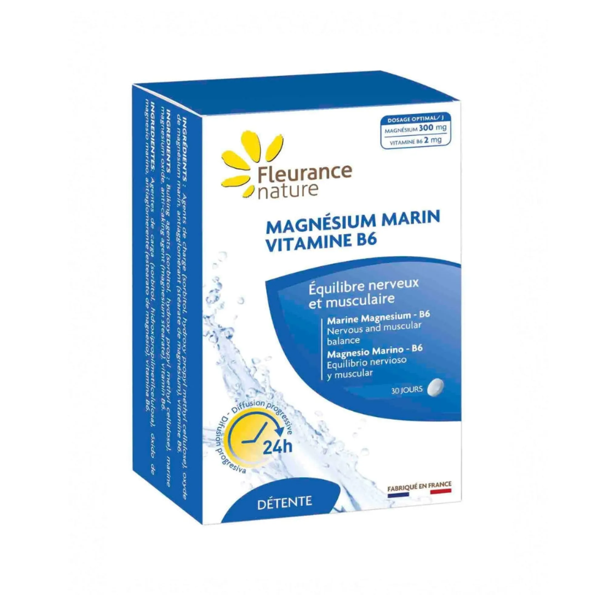 Magnesio Marino - B6 Fleurance Nature 60 Comprimidos
