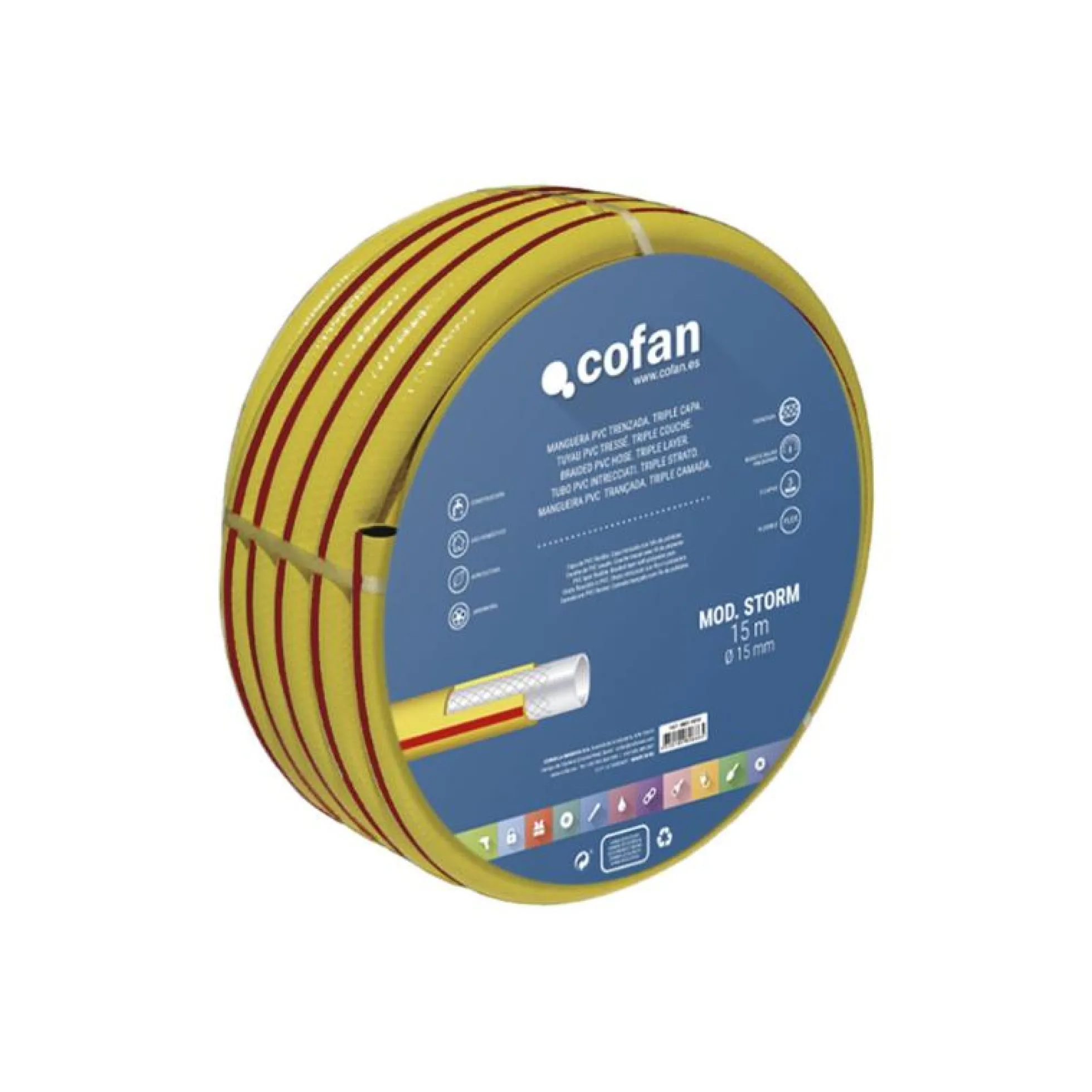 Manguera Pvc Modelo Storm 3c Trenzada Ø25x25 M