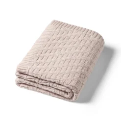 Manta De Algodón Orgánico Para Bebé 75x100 Cm Beige