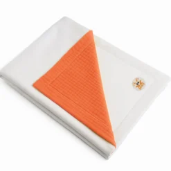 Manta De Algodón Orgánico Rex Blanco Y Fresa