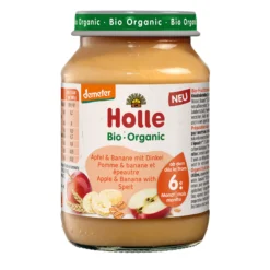 Manzana y plátano con espelta Demeter a partir 6 meses Holle 190g