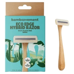 Maquinilla de afeitar EcoEdge de bambú recargable Bamboovement 6 cabezales