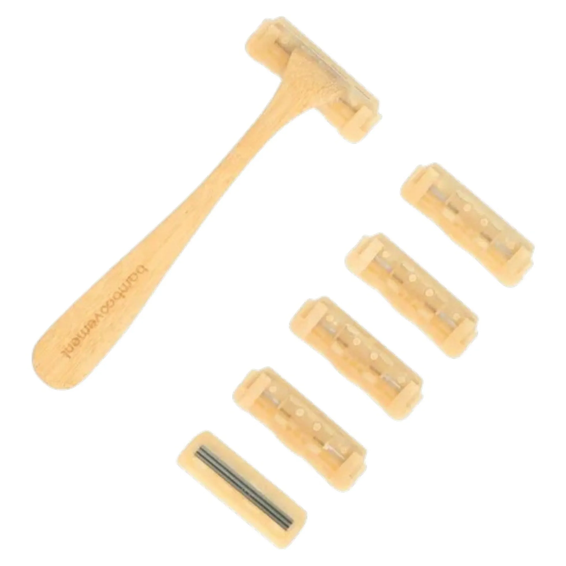 Maquinilla de afeitar EcoEdge de bambú recargable Bamboovement 6 cabezales