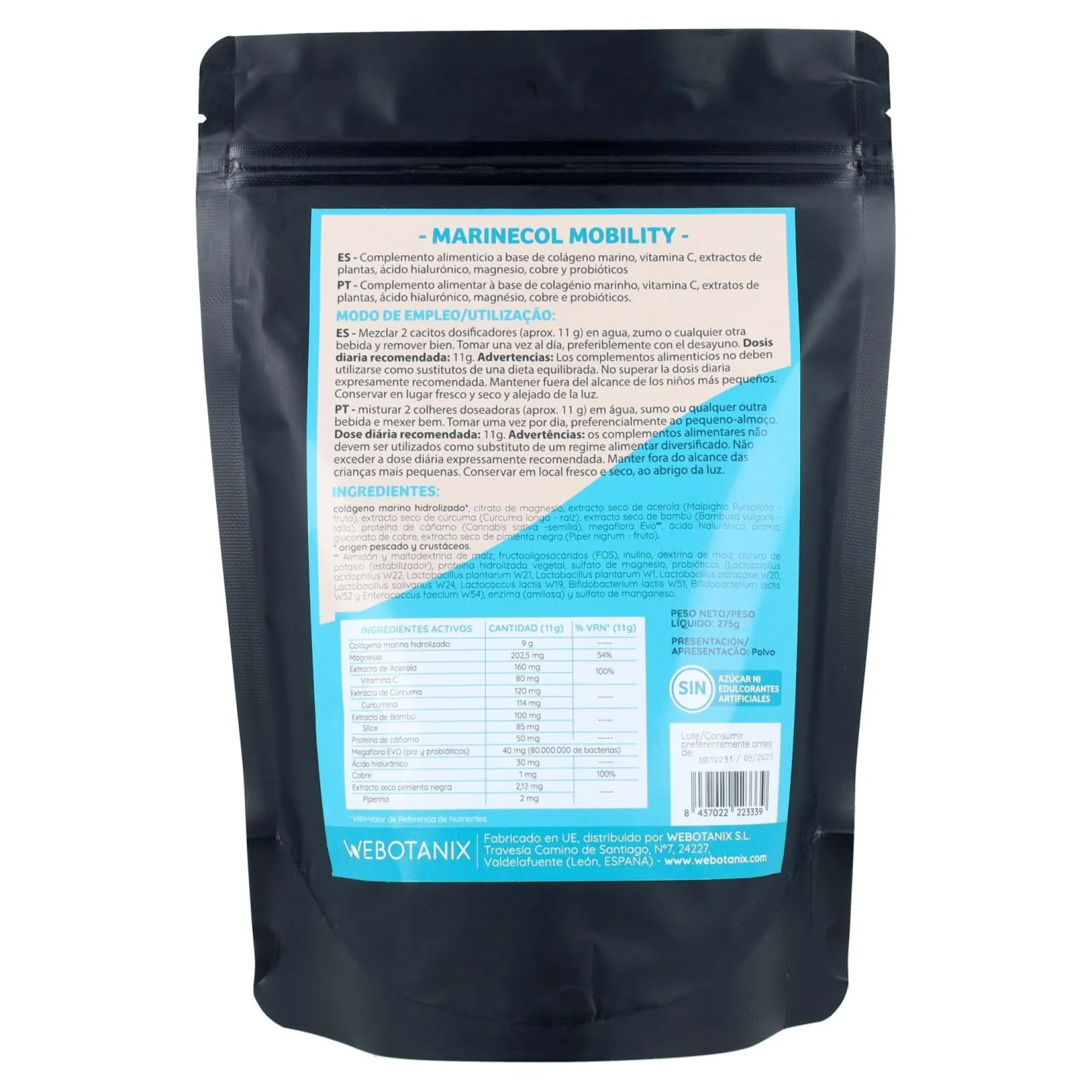Marinecol Mobility Colágeno marinoWeBotanix275g
