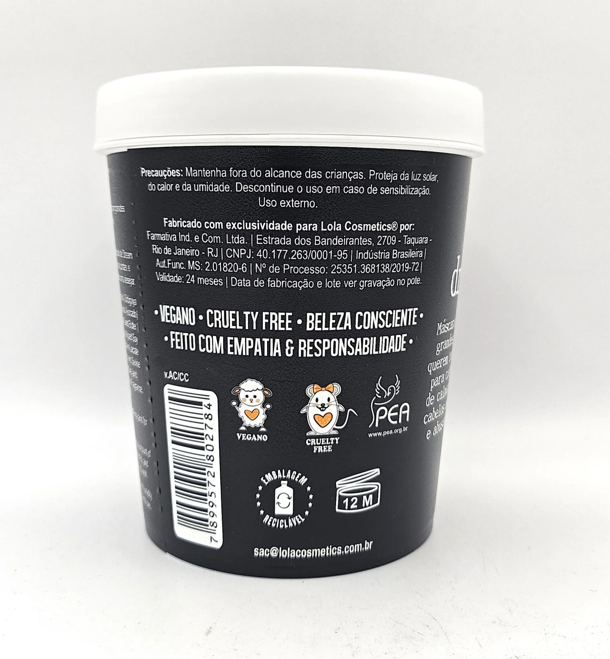 Mascarilla Hidratante Dream Cream Lola Cosmetics 450g Xl