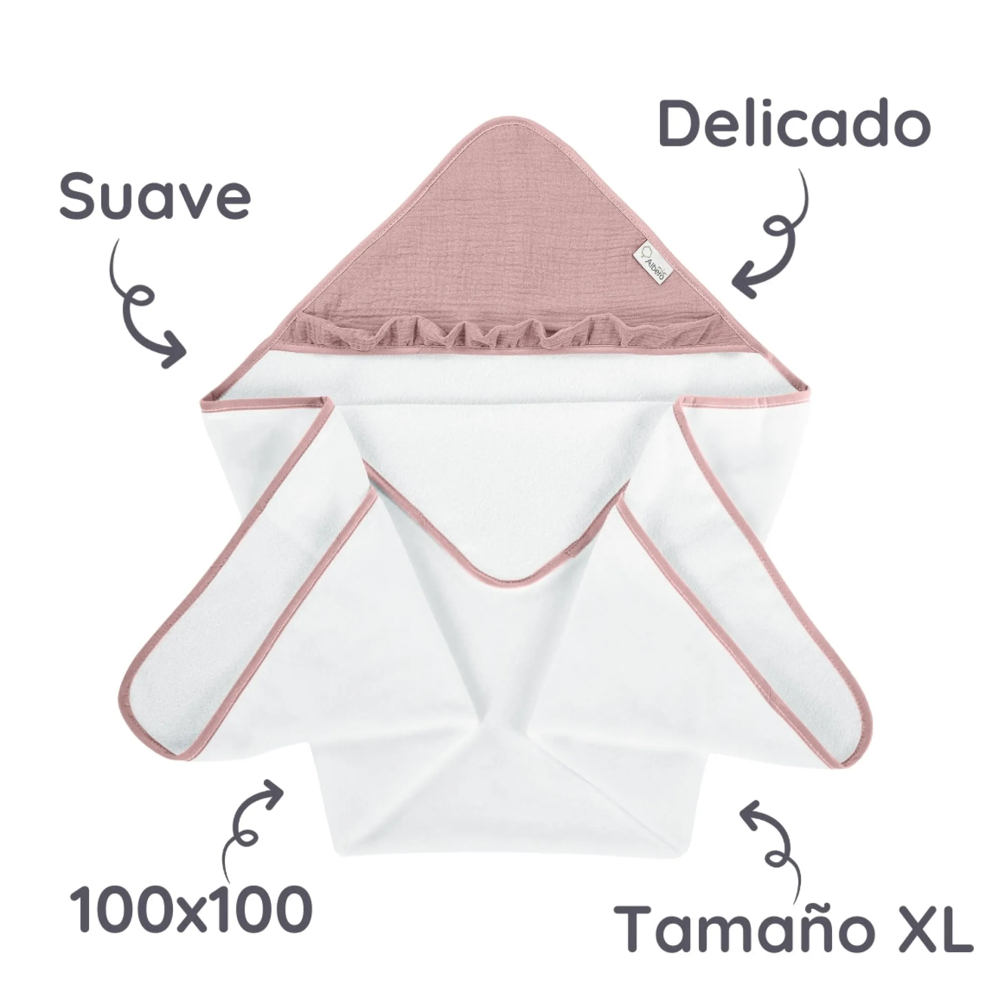 Maxicapa De Baño Para Bebés Cotton Color Salvia