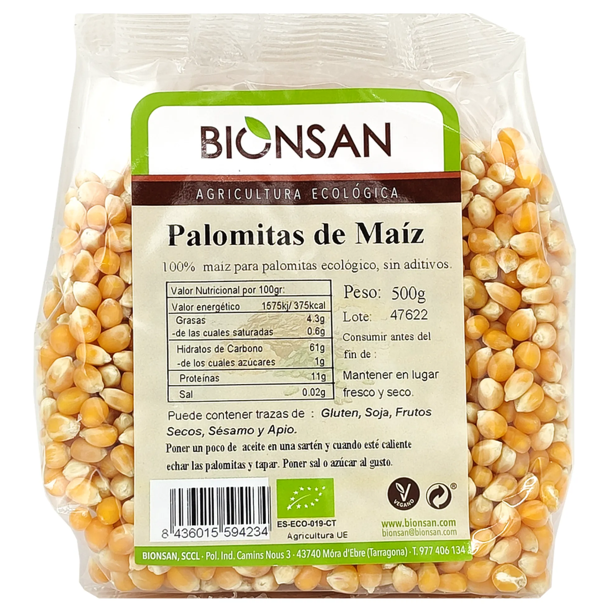 Maíz Para Palomitas Eco Bionsan 500gr
