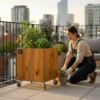Módulo De Cultivo De Madera De Pino Urban Green Club - 50x50x60 Cm 100 L