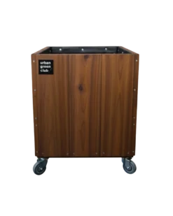 Módulo De Cultivo De Madera De Pino color Nogal Urban Green Club - 50x50x60 Cm 100 L