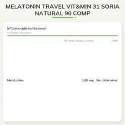 Melatonin Travel Vit&MIn 31 Soria natural 90 comp