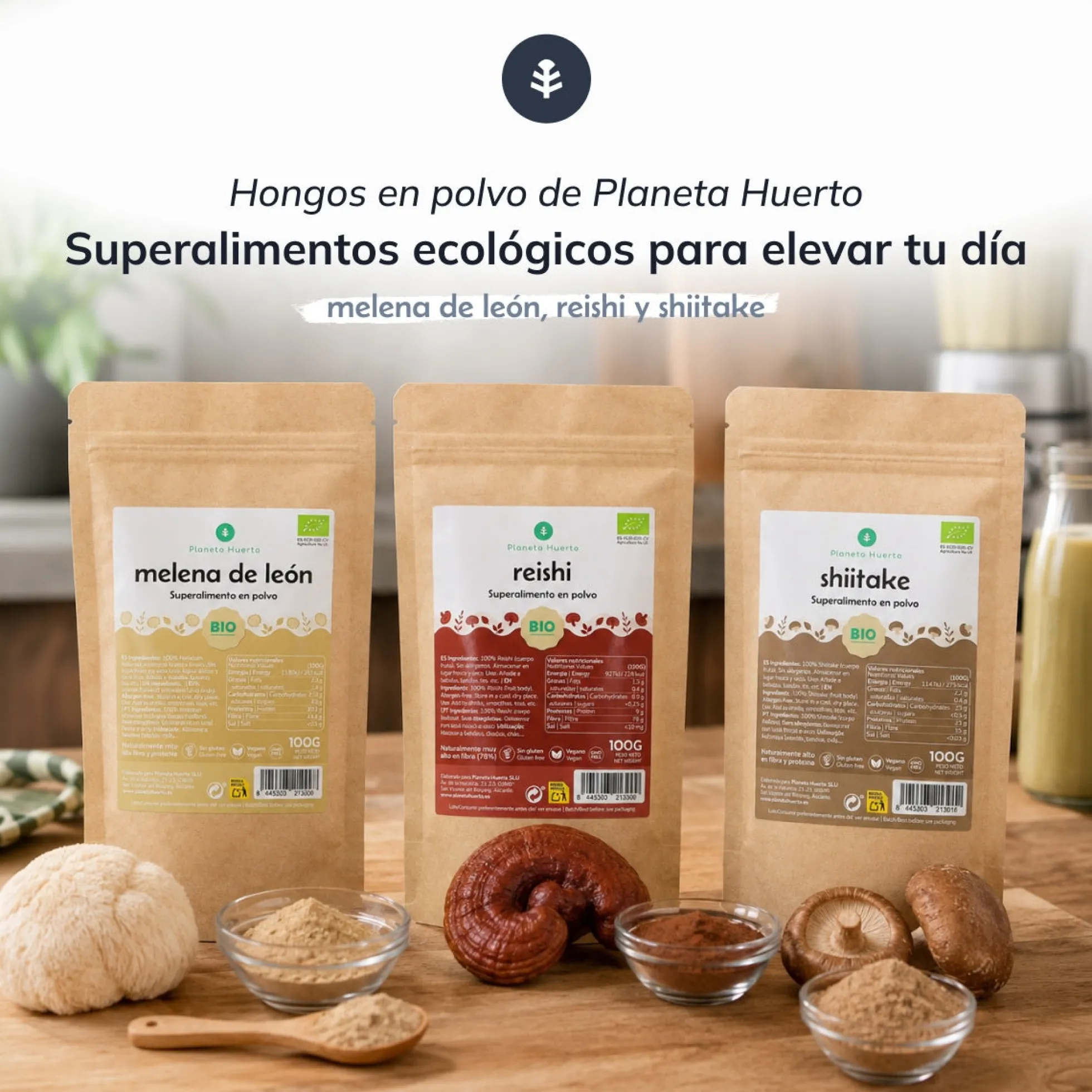 Melena de león en polvo 100% ECO Planeta Huerto 100 g
