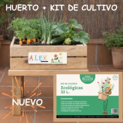 Mesa De Cultivo Infantil De Madera Con Kit De Cultivo Ecológicas| Vidahuerto