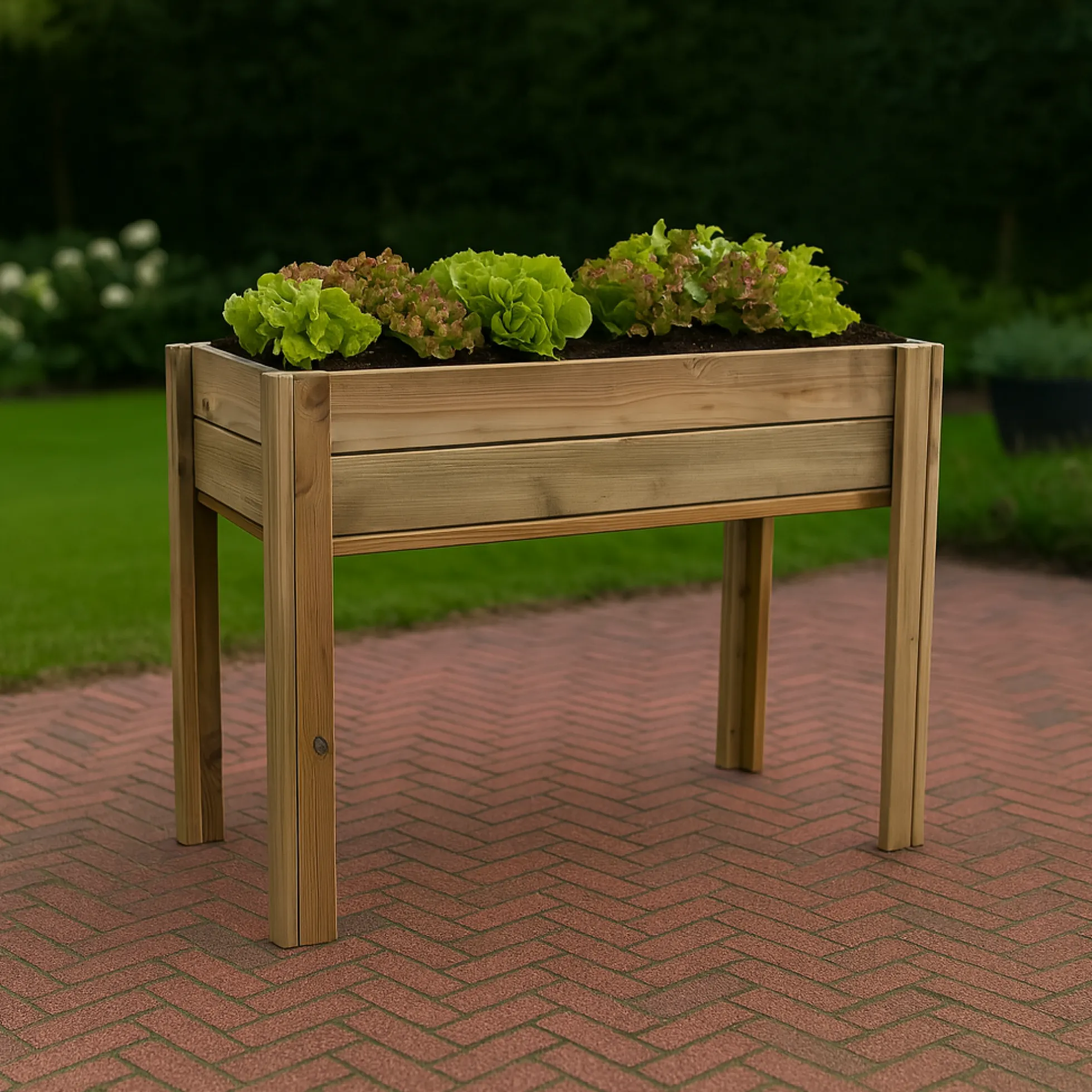 Mesa De Cultivo Nika Madera Rectangular 100x50x74 Cm - Vidahuerto.