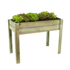 Mesa De Cultivo Nika Madera Rectangular 100x50x74 Cm - Vidahuerto.