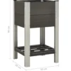 Mesa De Cultivo Para Jardín Con Estante Wpc Gris 50x50x90 Cm