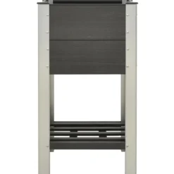 Mesa De Cultivo Para Jardín Con Estante Wpc Gris 50x50x90 Cm