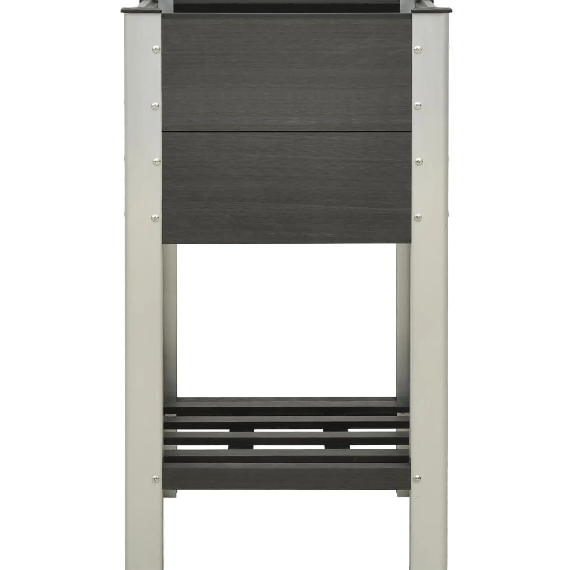 Mesa De Cultivo Para Jardín Con Estante Wpc Gris 50x50x90 Cm