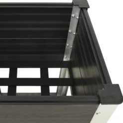 Mesa De Cultivo Para Jardín Con Estante Wpc Gris 50x50x90 Cm