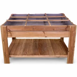 Mesa De Cultivo Tura Profunda 20cm Vidahuerto Con Bandeja Y Separadores 120x80x80 Cm.