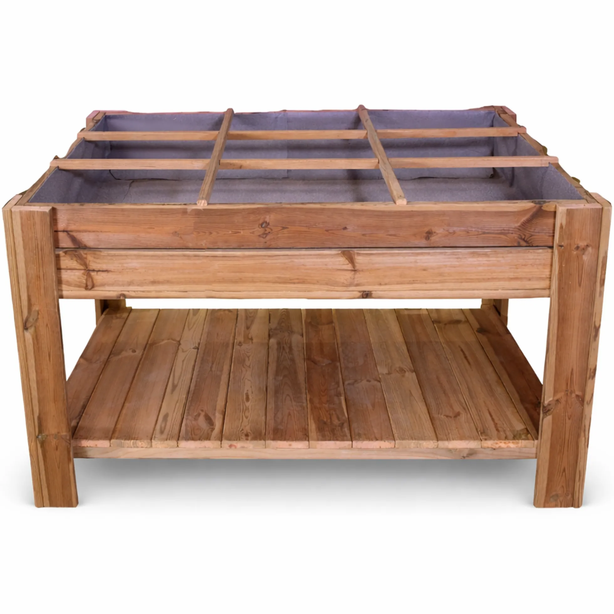 Mesa De Cultivo Tura Profunda 20cm Vidahuerto Con Bandeja Y Separadores 120x80x80 Cm.