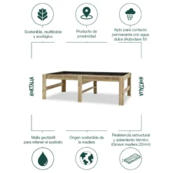 Mesa Expositora De Madera Blossom Hortalia