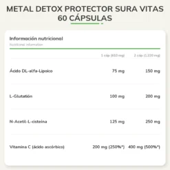 Metal Detox Protector Sura Vitas 60 cápsulas