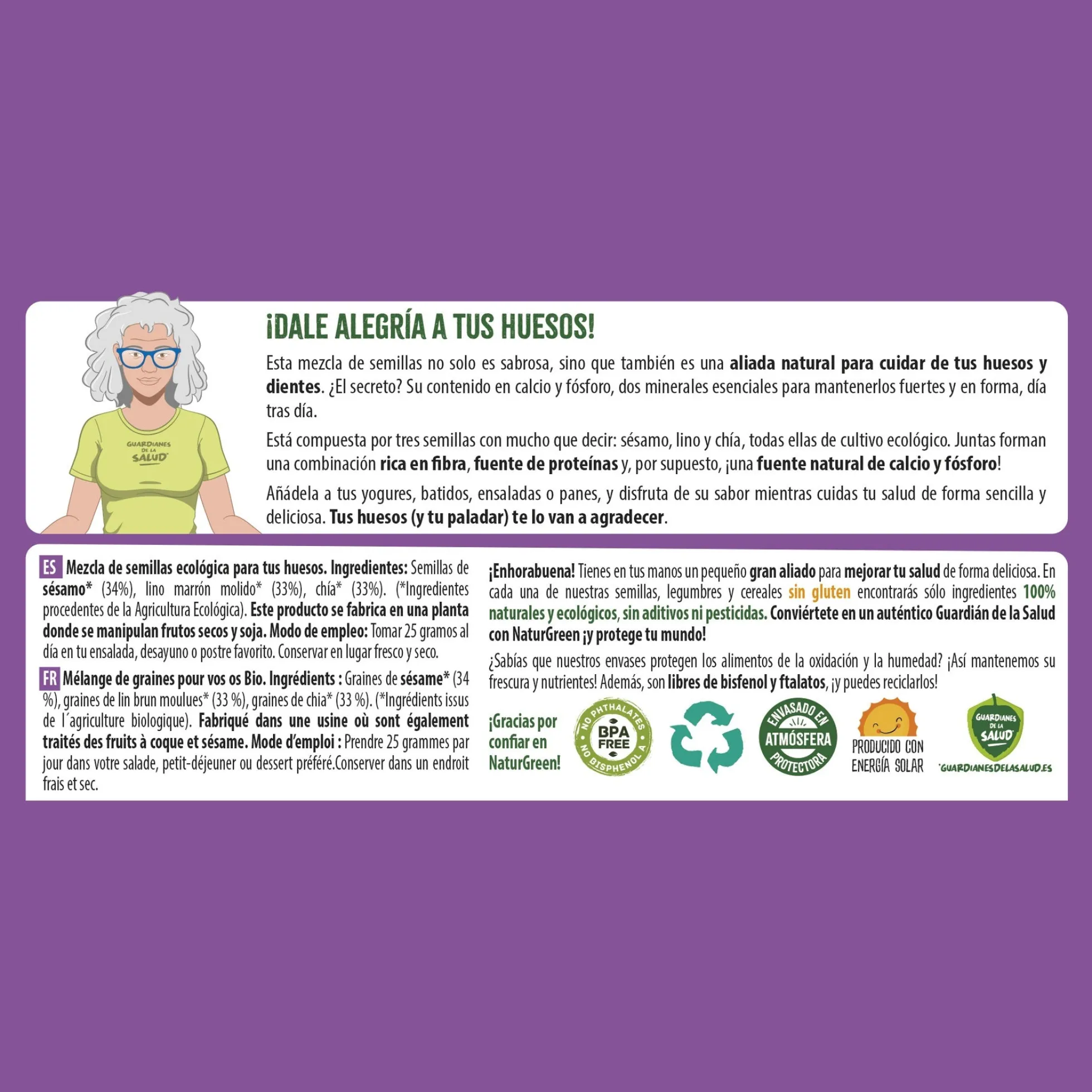 Mezcla de Semillas Mix óseo Bio Naturgreen 175 g