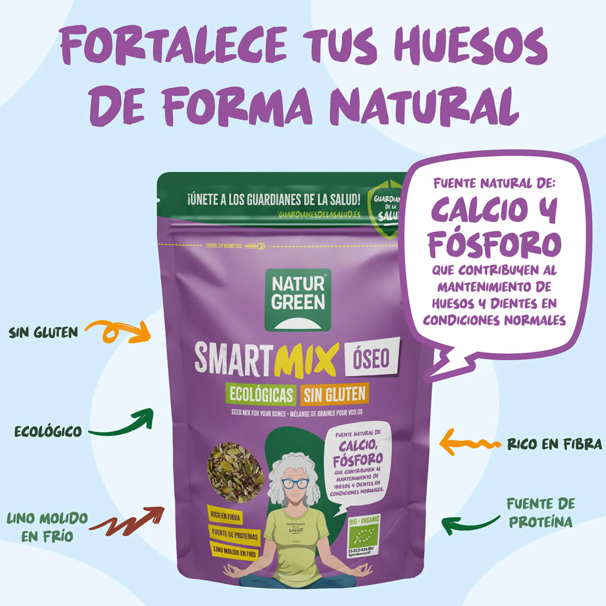 Mezcla de Semillas Mix óseo Bio Naturgreen 175 g