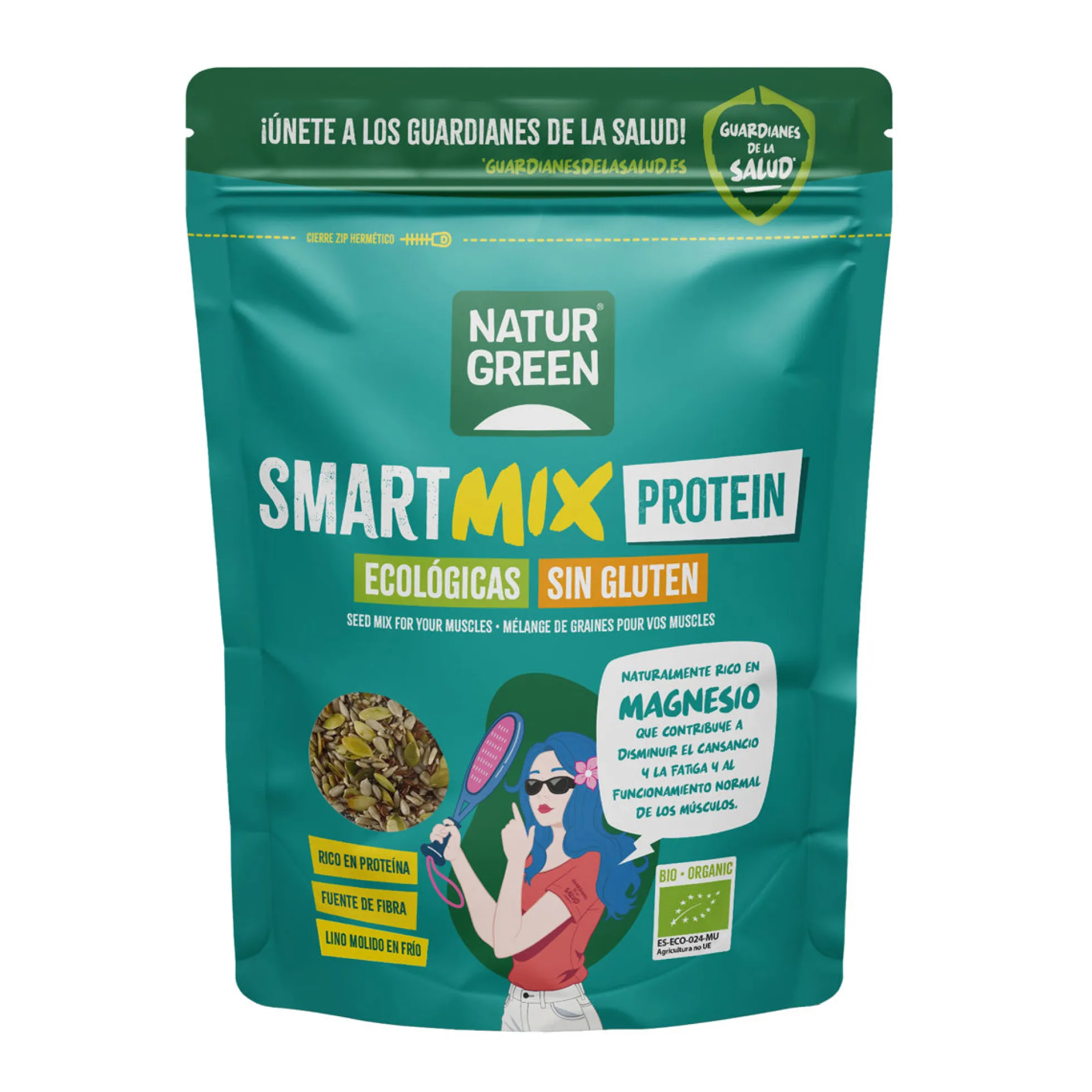 Mezcla de Semillas SmartMix Protein Bio NaturGreen 175 g