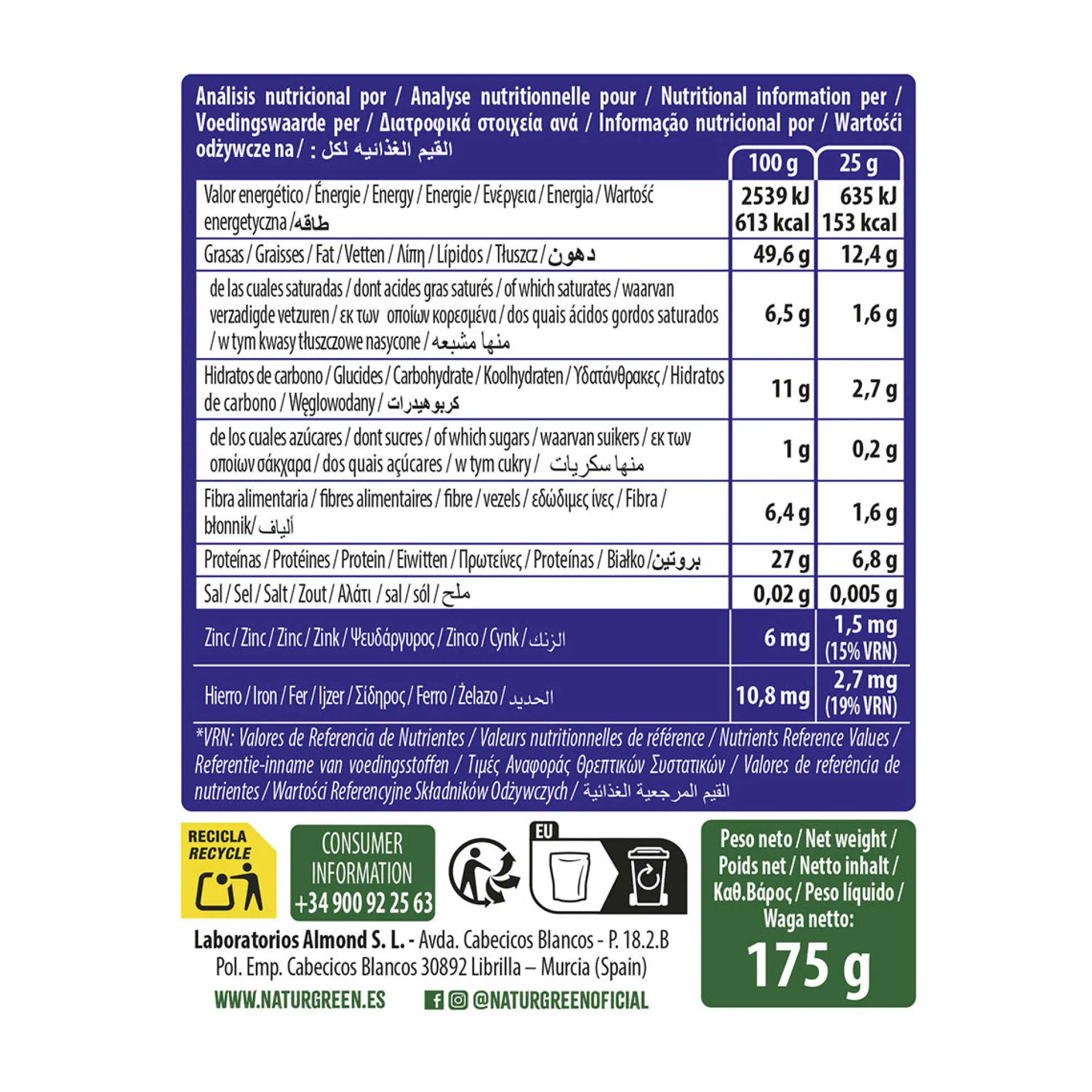 Mezcla de Semillas SmartMix Sistema Inmune Bio NaturGreen 175 g