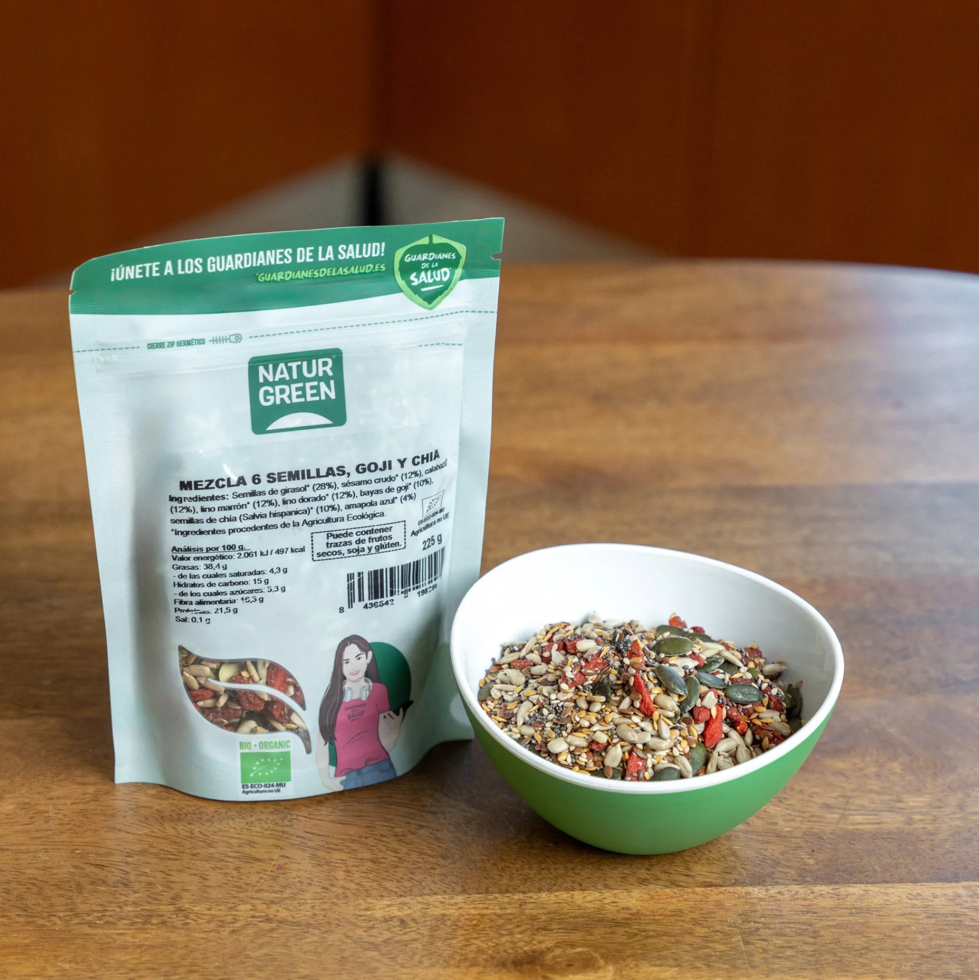 Mezcla 6 Semillas Ensalada Goji y Chía Bio NaturGreen 225 g