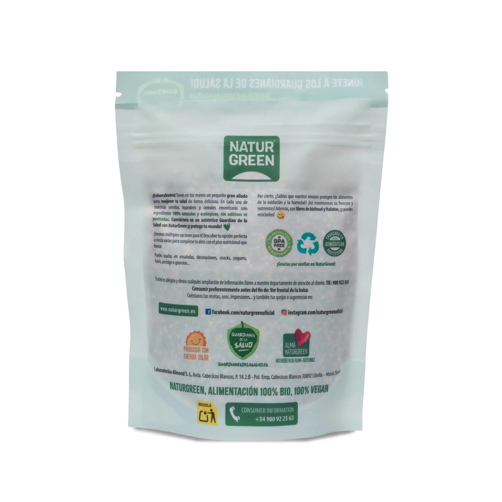 Mezcla 6 Semillas Ensalada Goji y Chía Bio NaturGreen 225 g