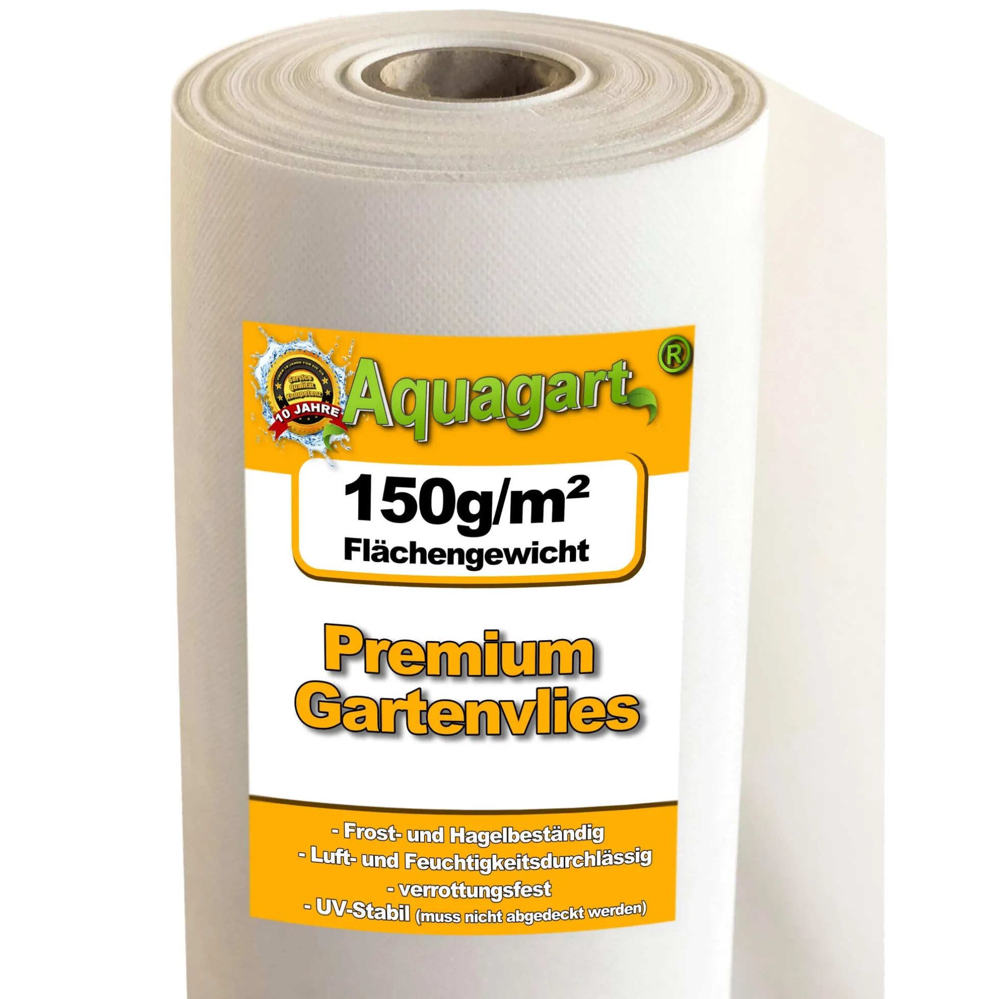 10m² Forro Polar Para Jardín, Forro Polar Para Malas Hierbas, Forro Polar Para Mantillo, 150 G/m², Blanco, 2 M De Ancho