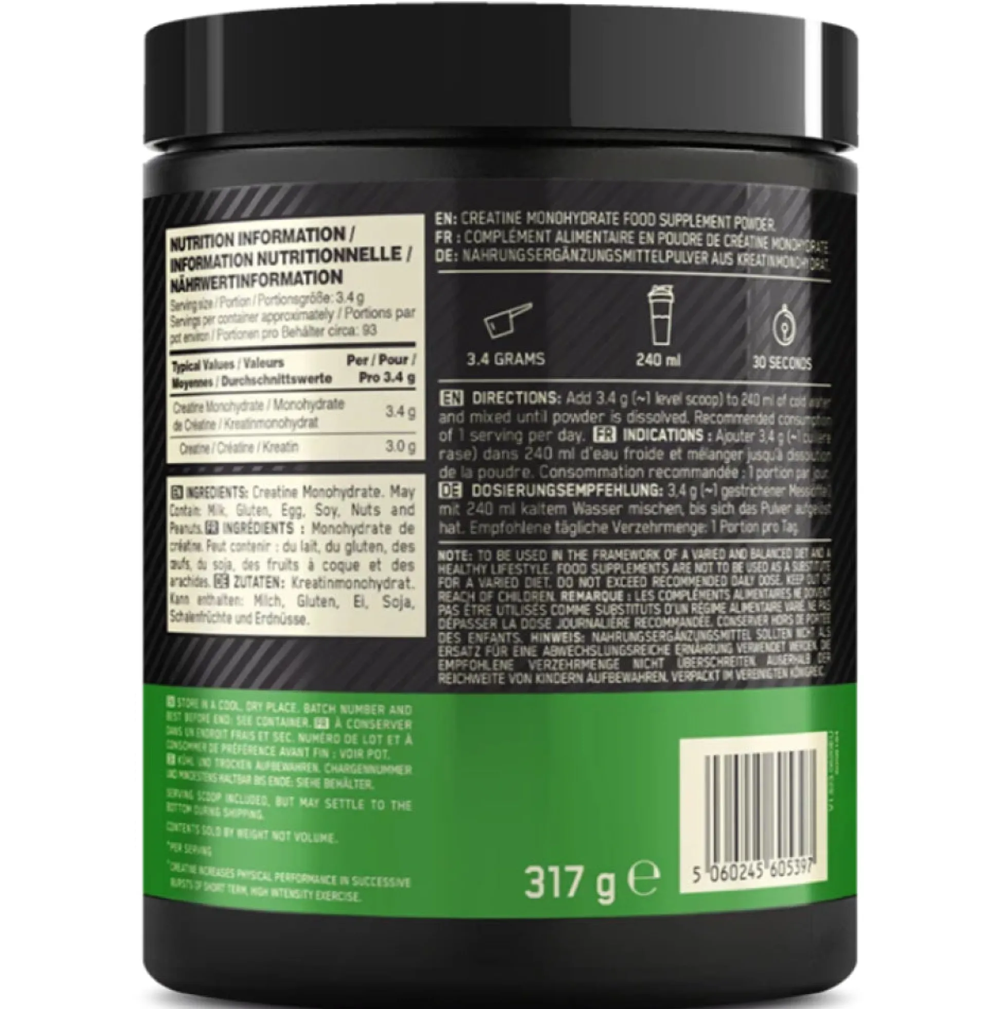 Micronized Creatine Powder 317 Gr