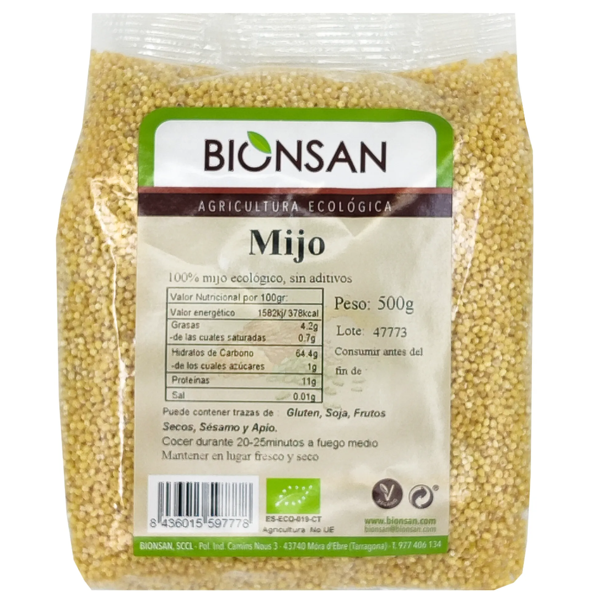 Mijo En Grano Eco Bionsan 500gr