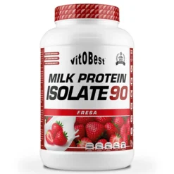 Milk Protein Isolate 90 - 2kg - Fresa - Proteína De Aislado De Suero Isolate - Vitobest