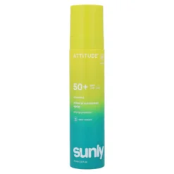Mineral sunscreen Spray Face & Body SPF 50 unscented Attitude Sunly 75 ml