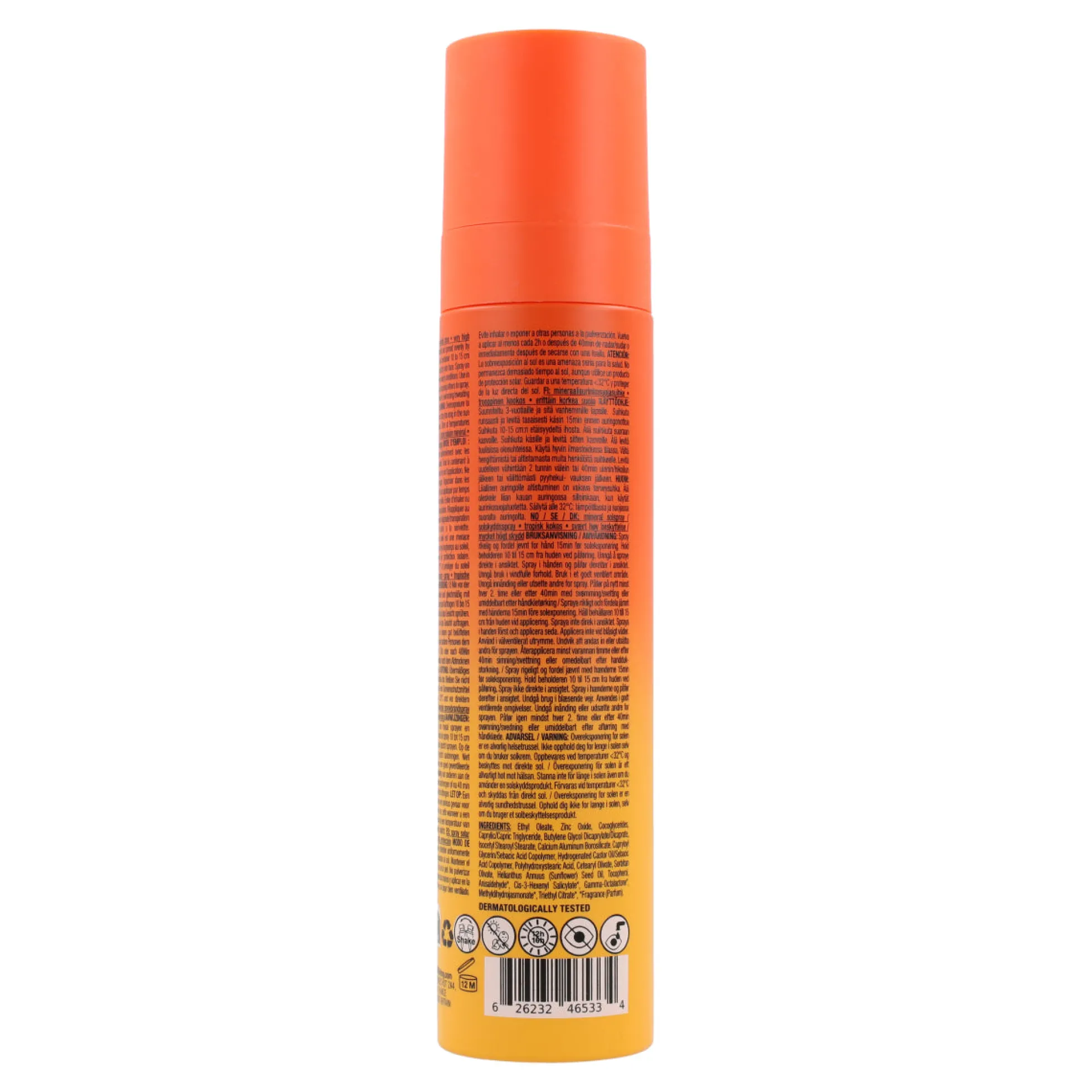 Mineral sunscreen Spray Face & Body SPF 50 Coco tropicale Attitude Sunly 75 ml