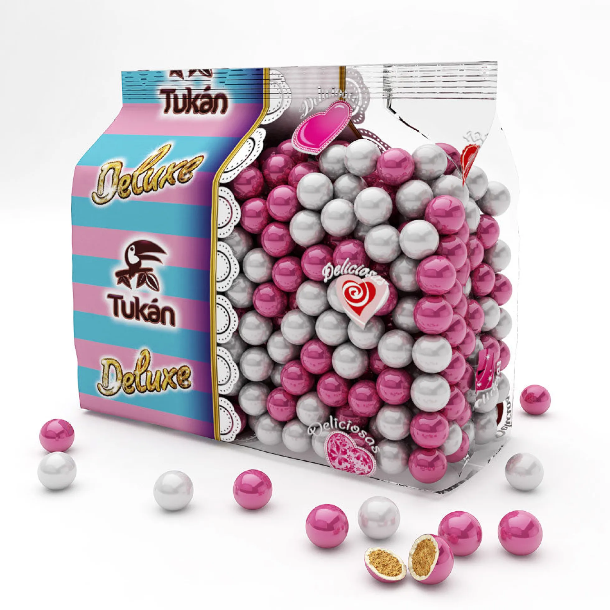 Mini Chococranch Blancas Deluxe Rosa + Perla 450g