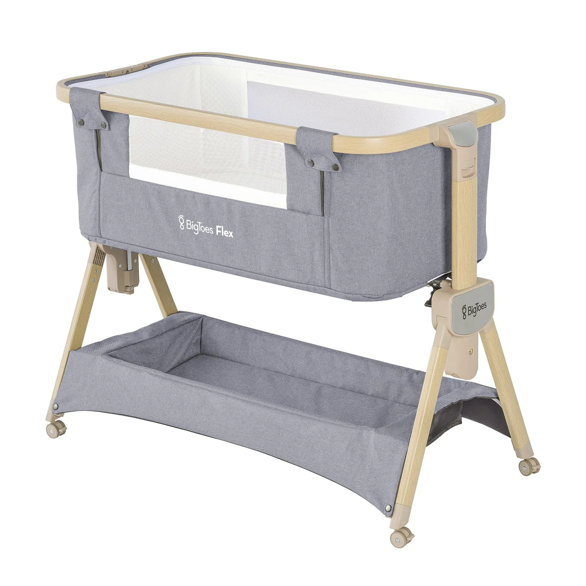 Minicuna De Colecho Plegable Bigtoes Flex Grey Nature