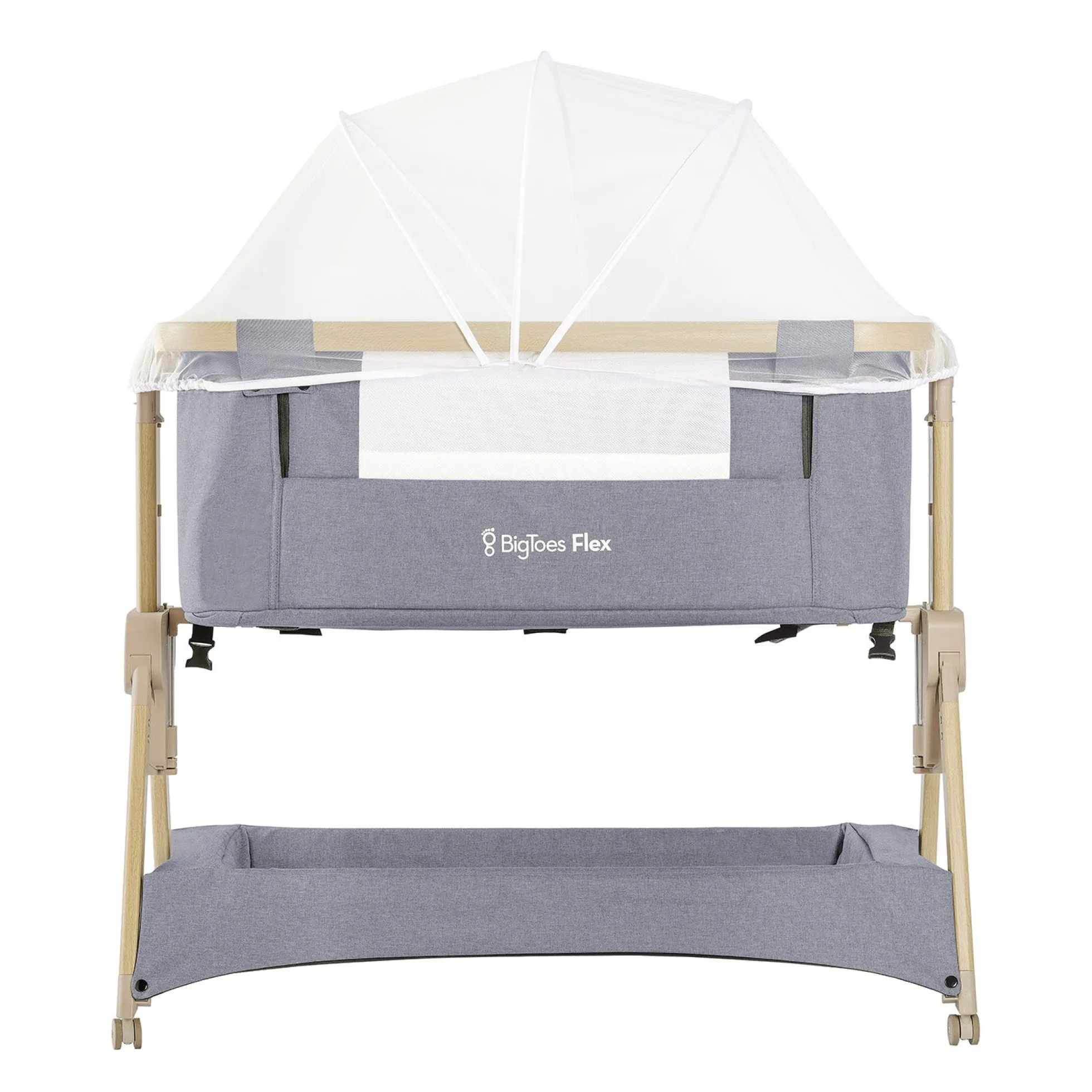 Minicuna De Colecho Plegable Bigtoes Flex Grey Nature