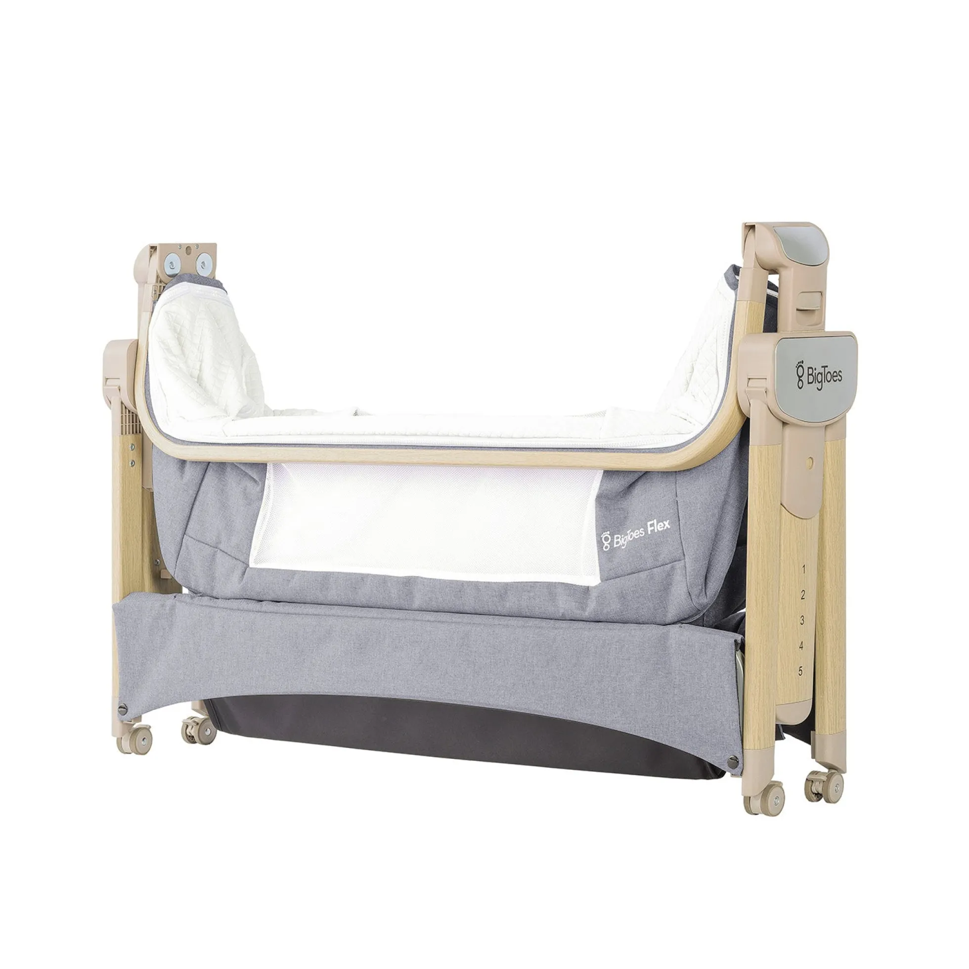 Minicuna De Colecho Plegable Bigtoes Flex Grey Nature