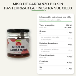 Miso de Garbanzo Bio sin pasteurizar La Finestra Sul Cielo 150 gr